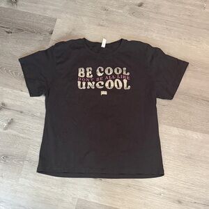 Dark Gray Graphic Women's Tee - Be Cool